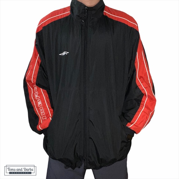Vintage Umbro Red Nylon Jacket Wind Breaker - Picture 4 of 15